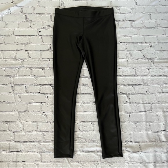 Black Express Faux Leather Pants Size 